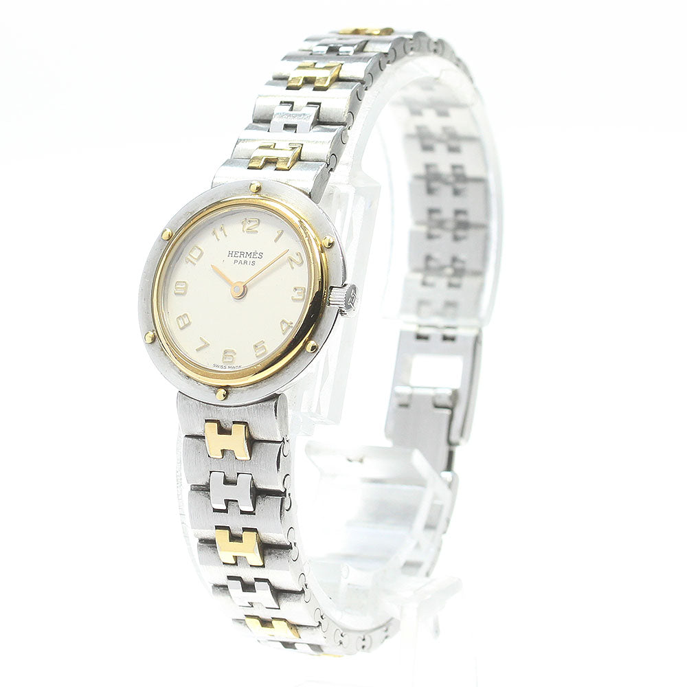 HERMES Olympia 2 tone Silver Dial Quartz Ladies Watch_867341