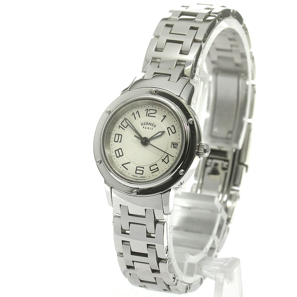 HERMES Clipper CP1.210 Date Silver Dial Quartz Ladies Watch_867386