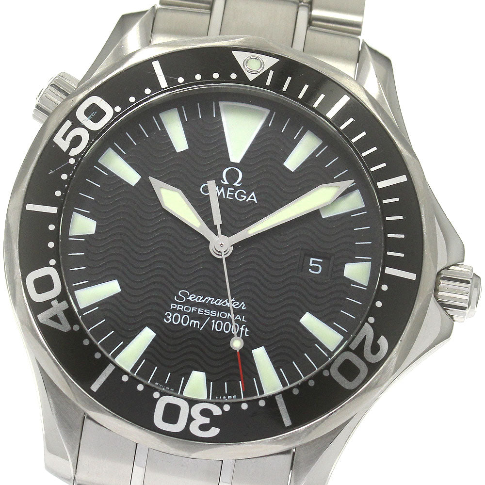 OMEGA Seamaster300 2264.50 Date black Dial Quartz Men's Watch_867392