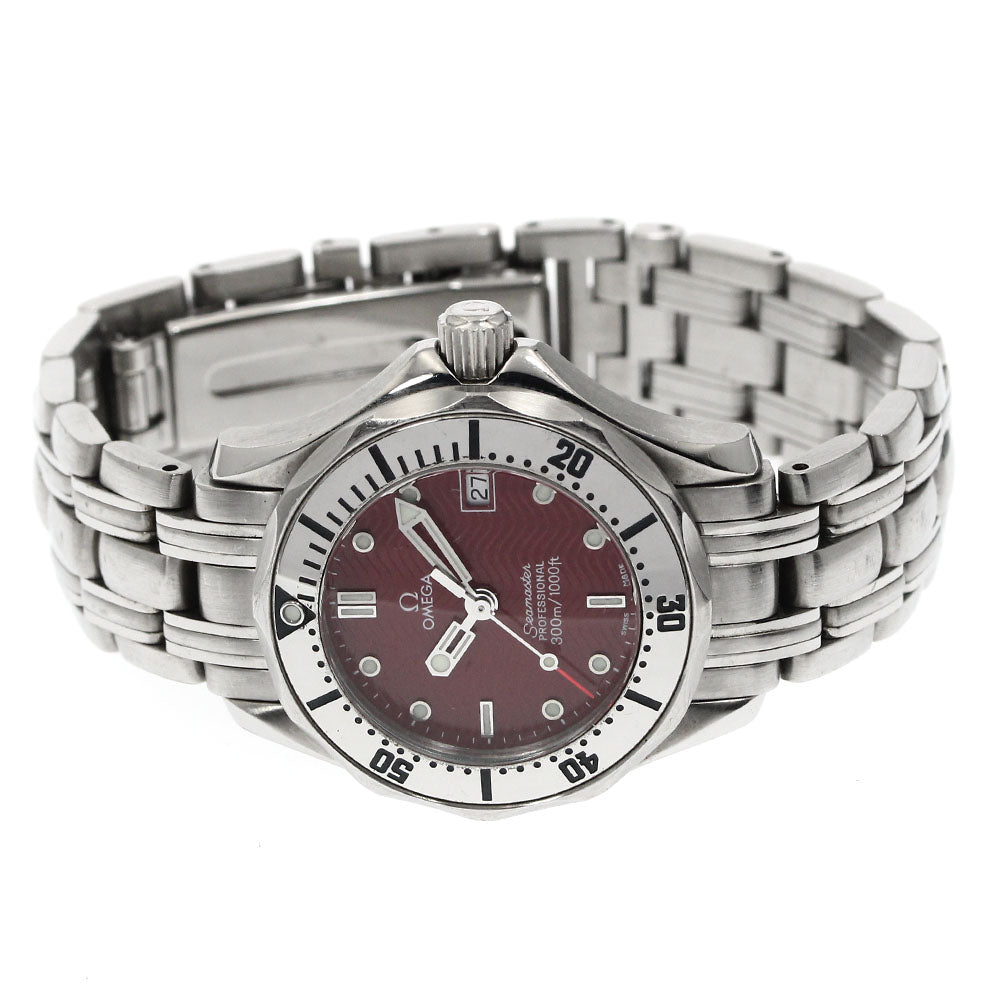 OMEGA Seamaster300 Marui Limited 2582.61 Date Red Dial Quartz Ladies _867410
