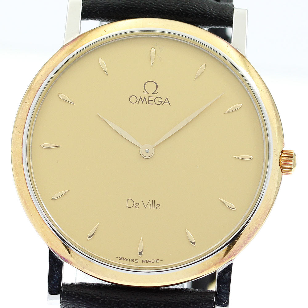 OMEGA De Ville gold Dial Quartz Men's Watch_867411