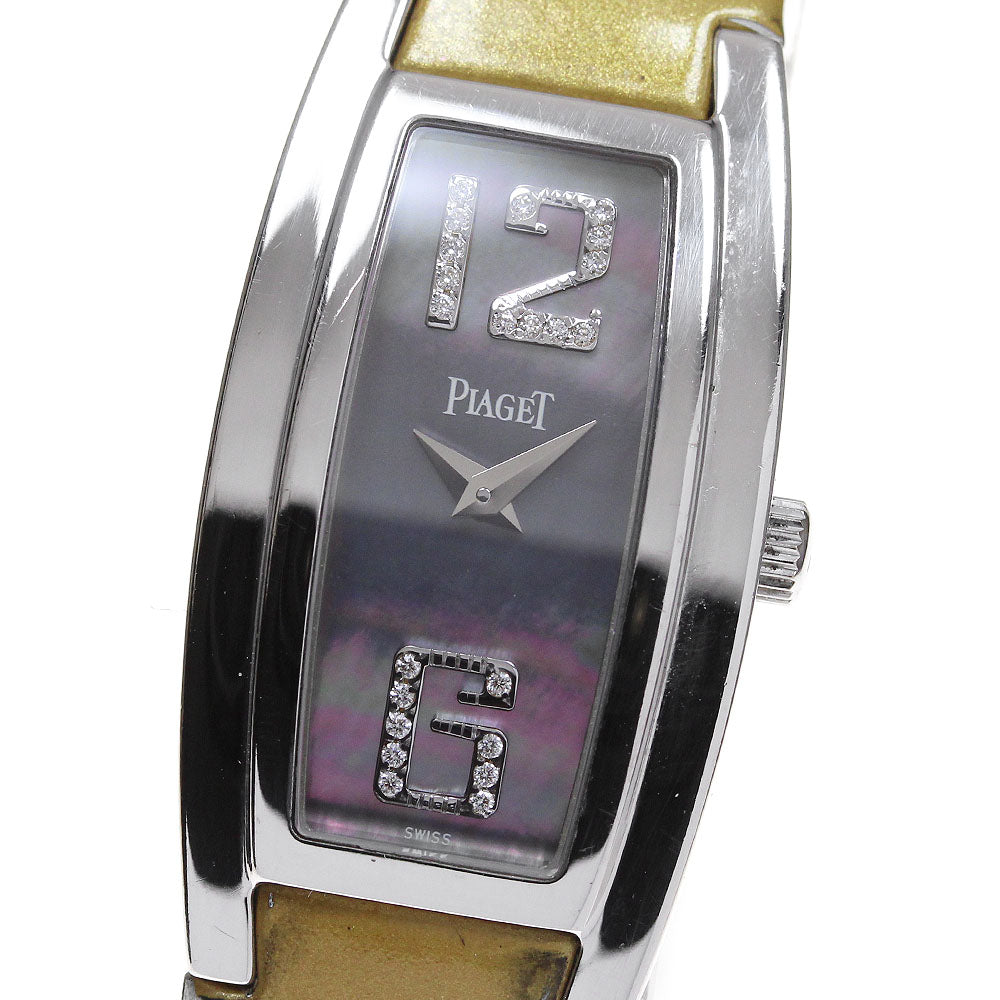 PIAGET Limelight P10100 K18WG index diamond shell Dial Quartz Ladies _867421