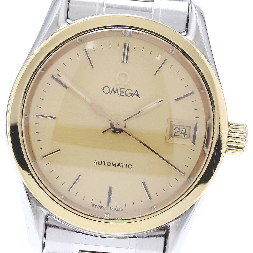 OMEGA Classic YG bezel date gold Dial Automatic Ladies Watch_867446