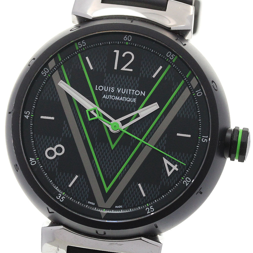 LOUIS VUITTON Tambour QA131 black Dial Automatic Men's Watch_867464