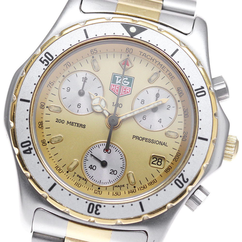 TAG HEUER professional CE1121 Chronograph Gold Dial Quartz Men's Watch_867492