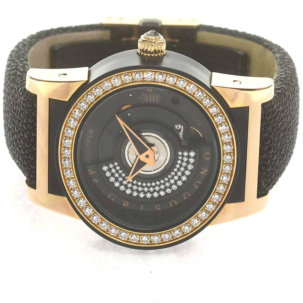 de GRISOGONO Tondo by Night K18PG diamond bezel Automatic Ladies Watch_867522