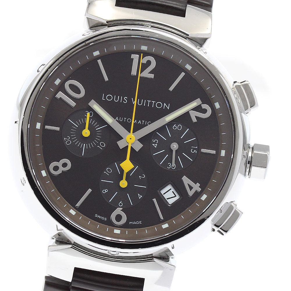 LOUIS VUITTON Tambour Q1121 Chronograph Brown Dial Automatic Men's Watch_867524