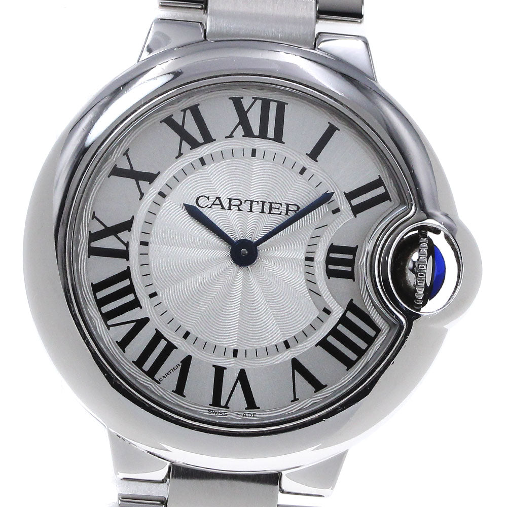 CARTIER Baron blue MM W6920084 Silver Dial Quartz Boy's Watch_867553