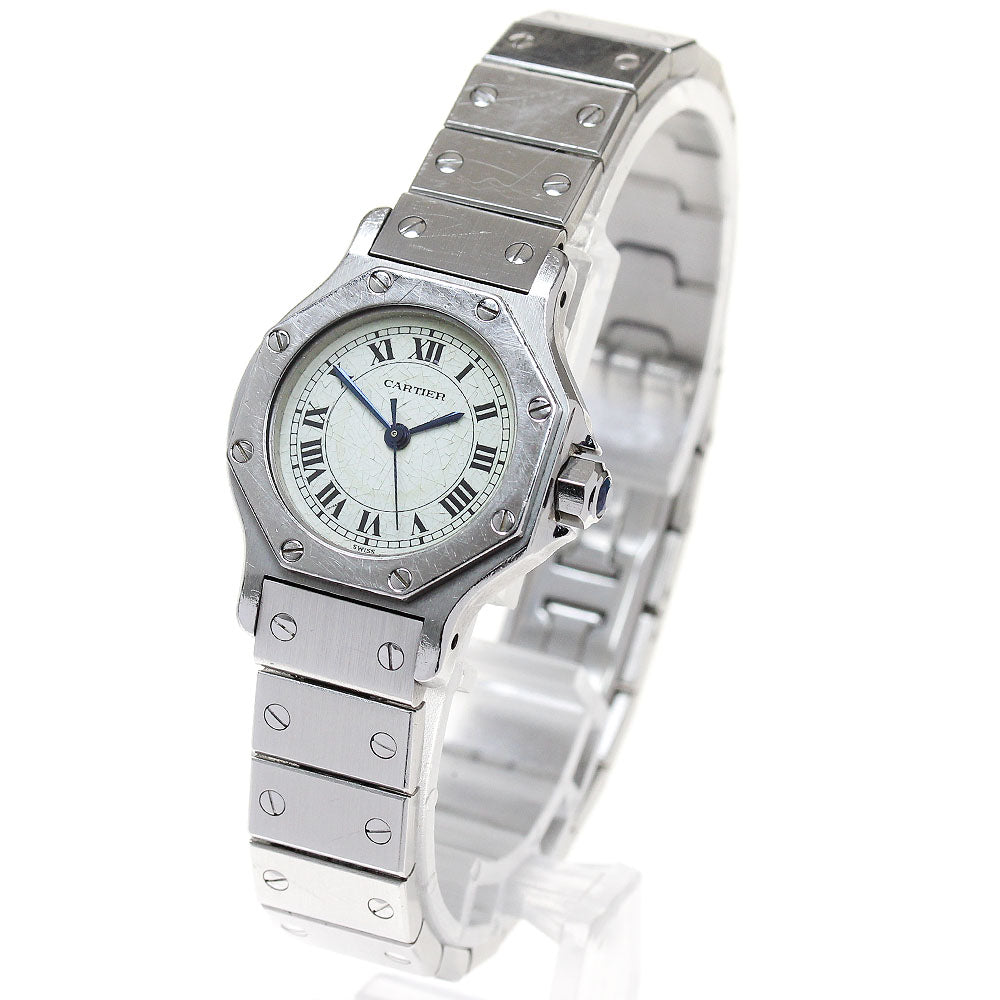 CARTIER Santos Octagon SM white Dial Automatic Ladies Watch_867560
