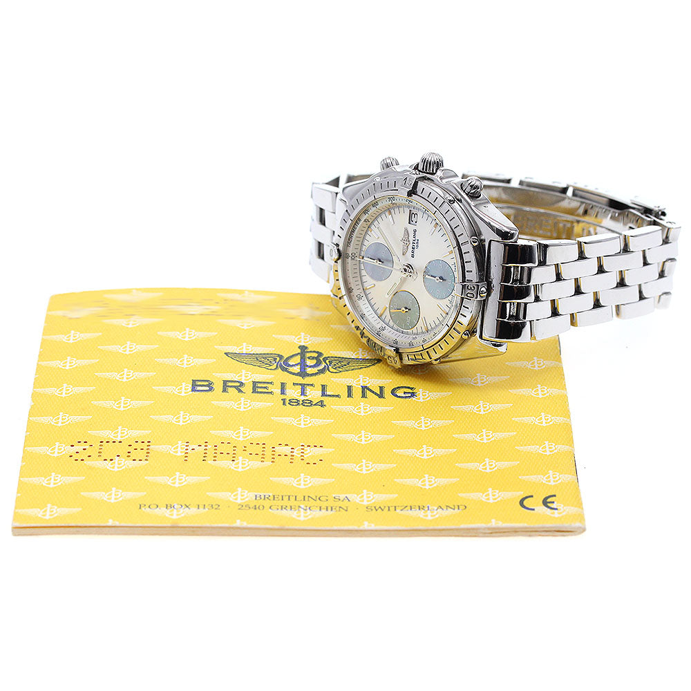 BREITLING Chronomat A13050.1 Chronograph shell dial White / blue shell Dial Automatic Men's Watch_867584