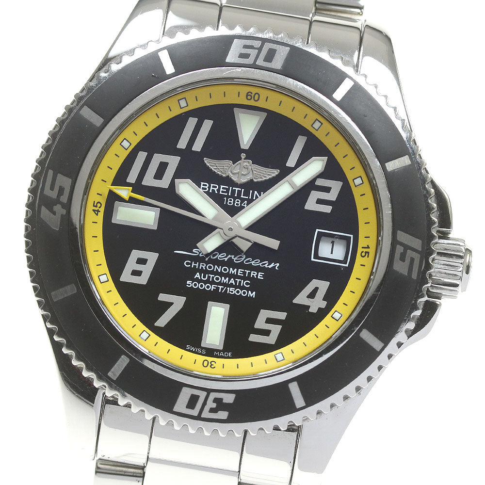 BREITLING Super Ocean 42 A17364 Date Black Dial Automatic Men's Watch_867594
