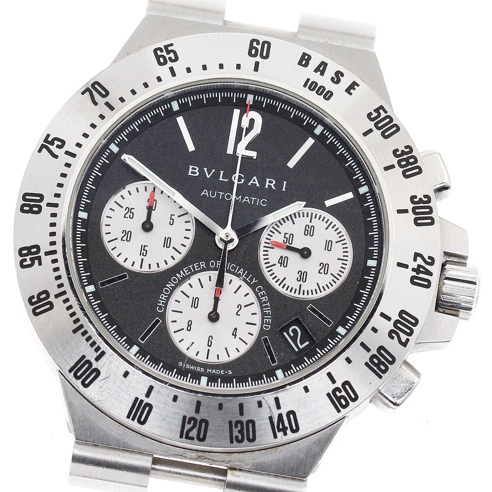 BVLGARI Diagono tachymetric CH40STA Chronograph Date black Dial Automatic Men's Watch_867622