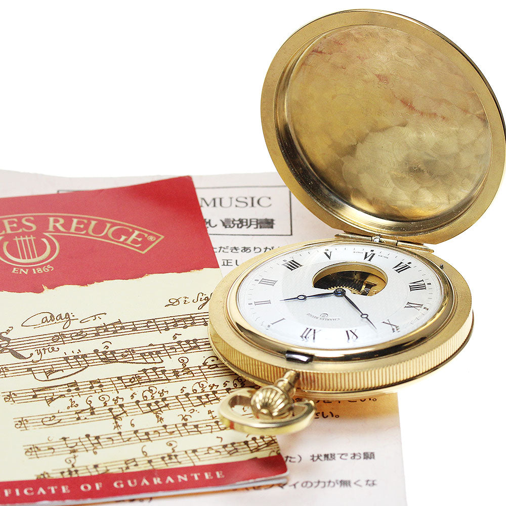 CHARLES REUGE vintage Silver Dial Hand Winding Men's Pocket watch_867637