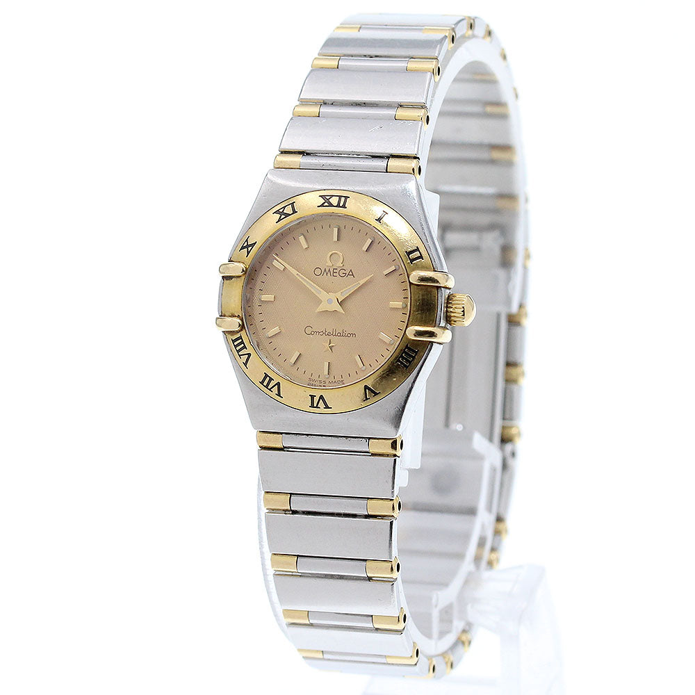 OMEGA Constellation Mini 1362.10 YG bezel gold Dial Quartz Ladies Watch_867646