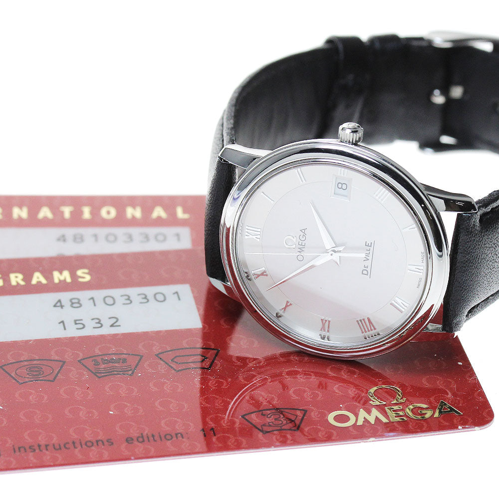 OMEGA De Ville Prestige 4810.33.01 Date Silver Dial Quartz Men's Watch_867675