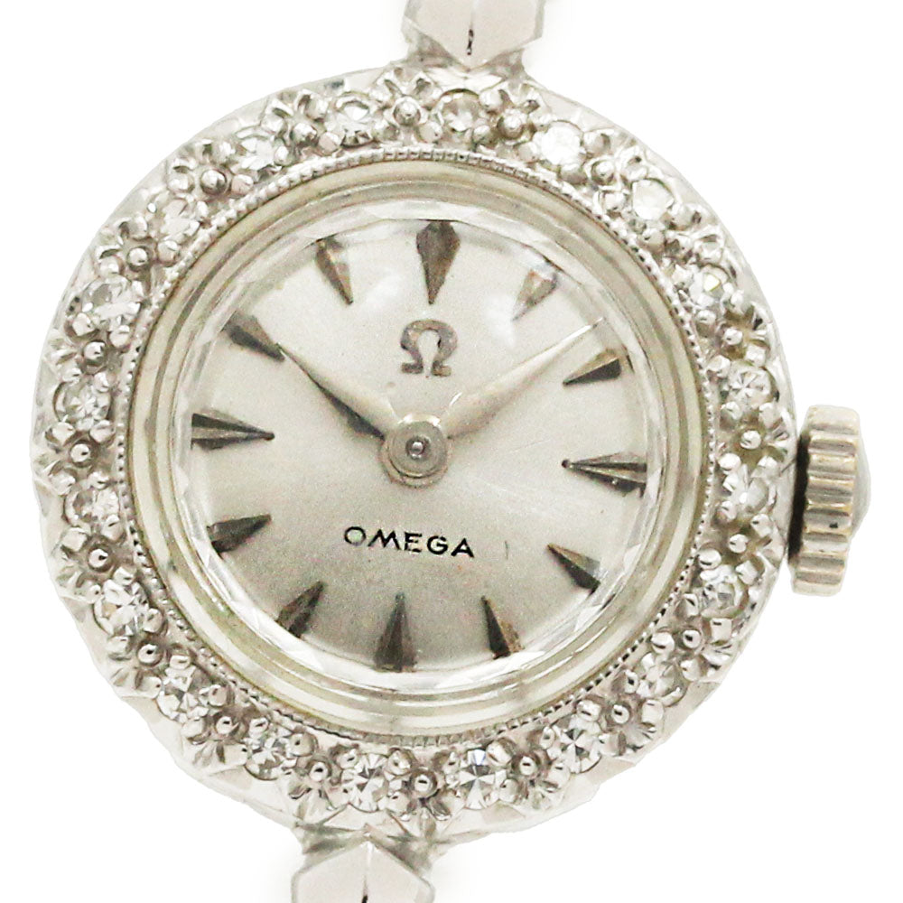 OMEGA Vintage Diamond cal.481 Silver Dial Hand Winding Ladies Watch_867680