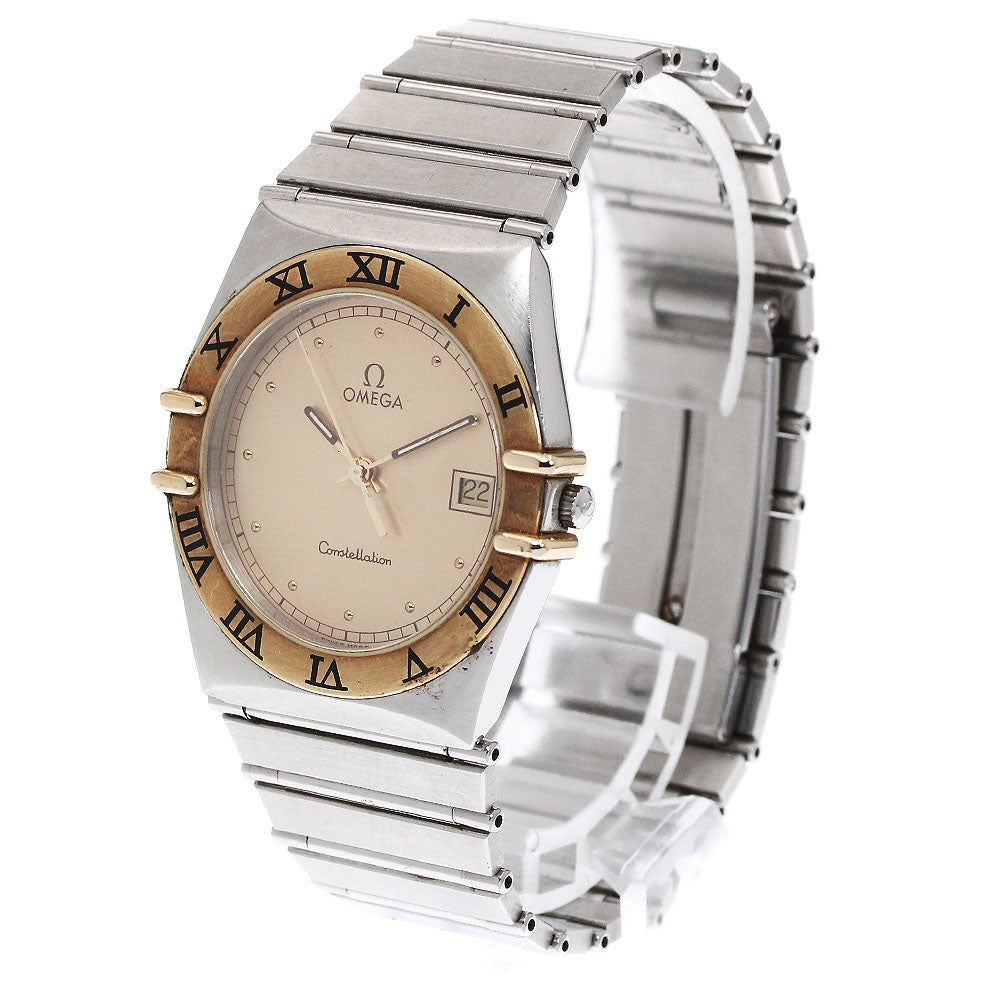 OMEGA Constellation Date gold Dial Quartz Men's Watch_867689