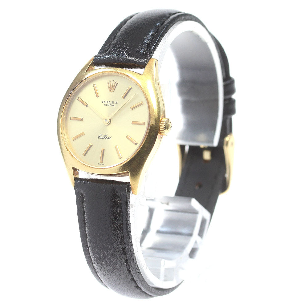 ROLEX Cellini 3800 K18YG cal.1600 Gold Dial Hand Winding Ladies Watch_867707