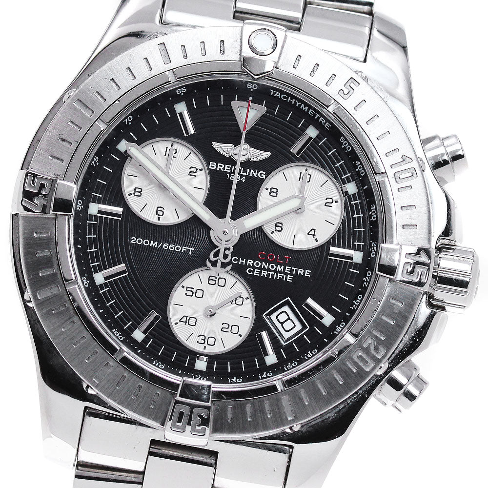 BREITLING Colt A73380 Chronograph black Dial Quartz Men's Watch_867710