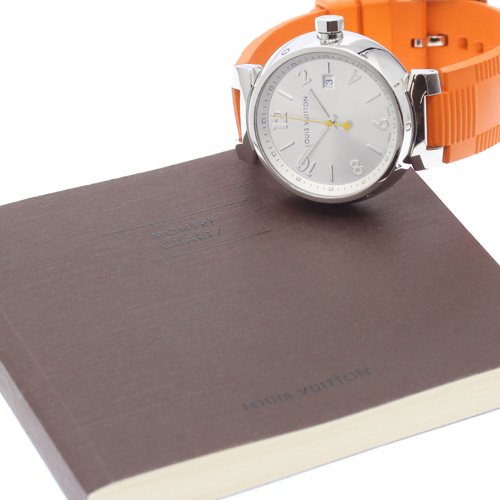 LOUIS VUITTON Tambour Q111E Date Silver Dial Quartz Men's Watch_867715