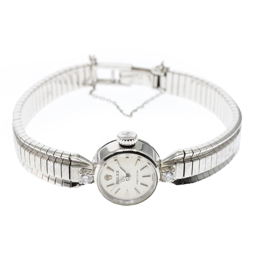 ROLEX Precision 9862 K18WG Cal.No Silver Dial Hand Winding Ladies Watch_867731