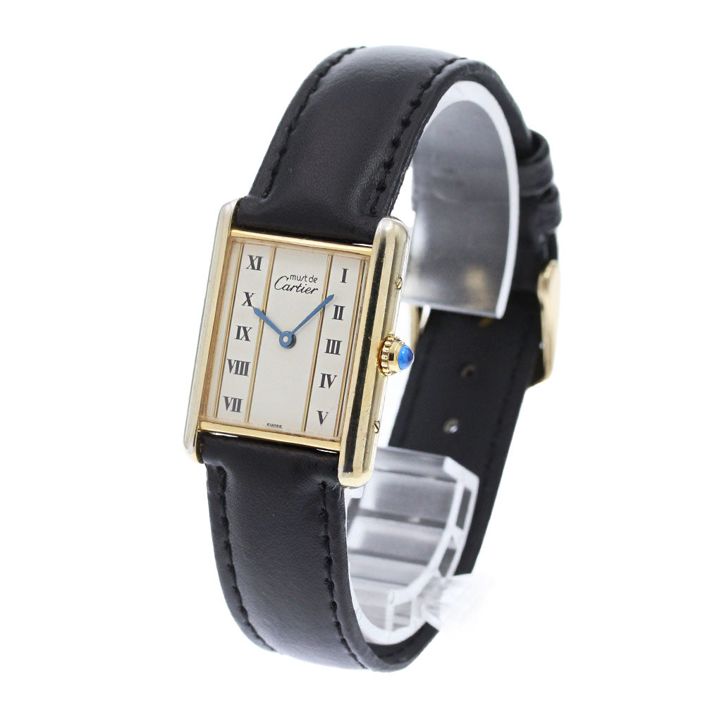 CARTIER Must tank LM Beige Dial Quartz Boy's Watch_867792