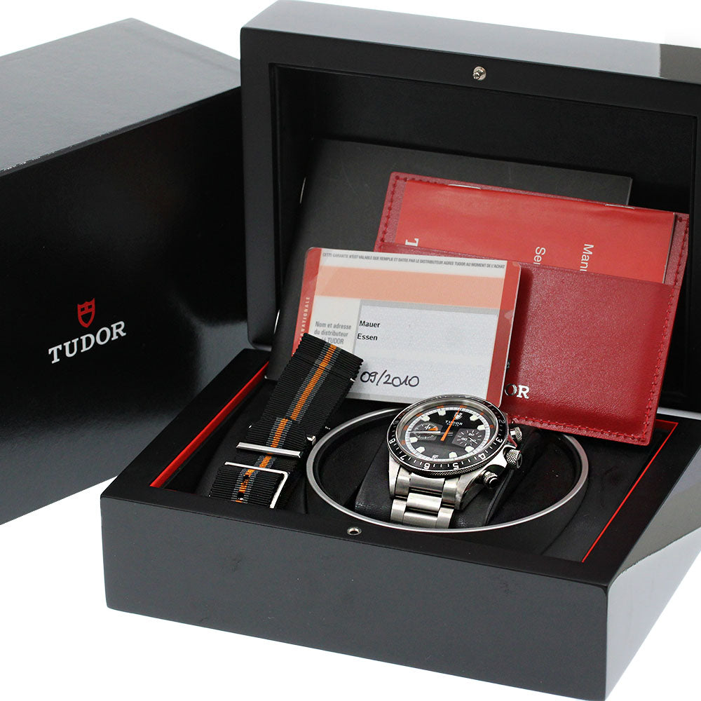 TUDOR Heritage Chrono 70330N Date Black Grey Dial Automatic Men's Watch_867796