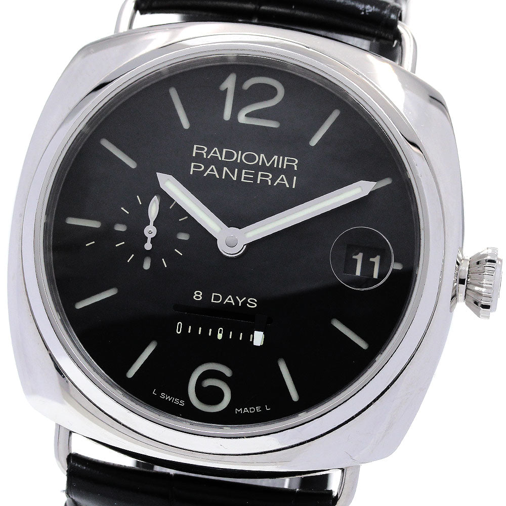 PANERAI Radiomir 8 Days PAM00268 Date Black Dial Hand Winding Men's Watch_867809