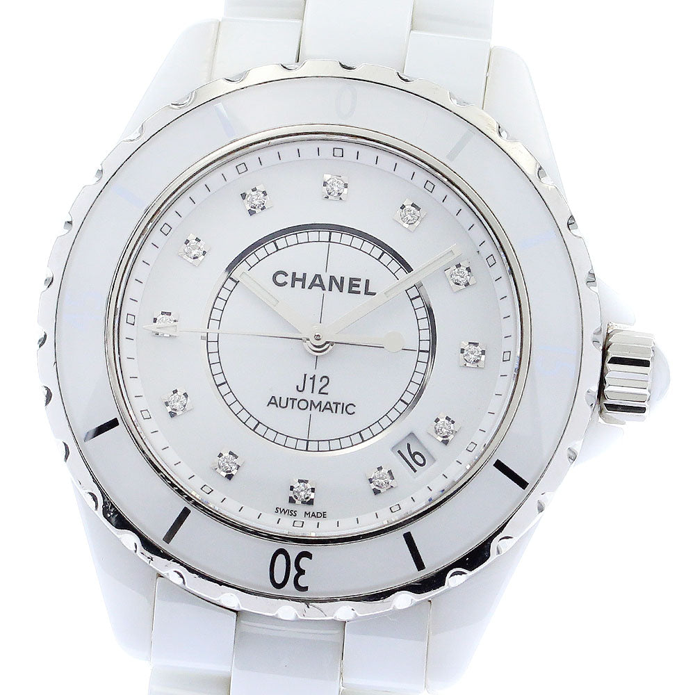 CHANEL J12 H1629 12P Diamond Date white Dial Automatic Men's Watch_867810