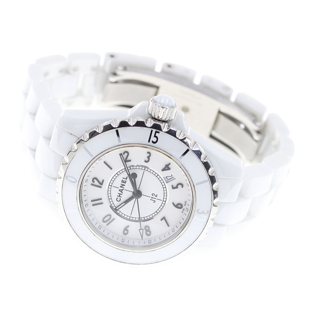 CHANEL J12 33mm H0968 White ceramic date white Dial Quartz Ladies Watch_867811