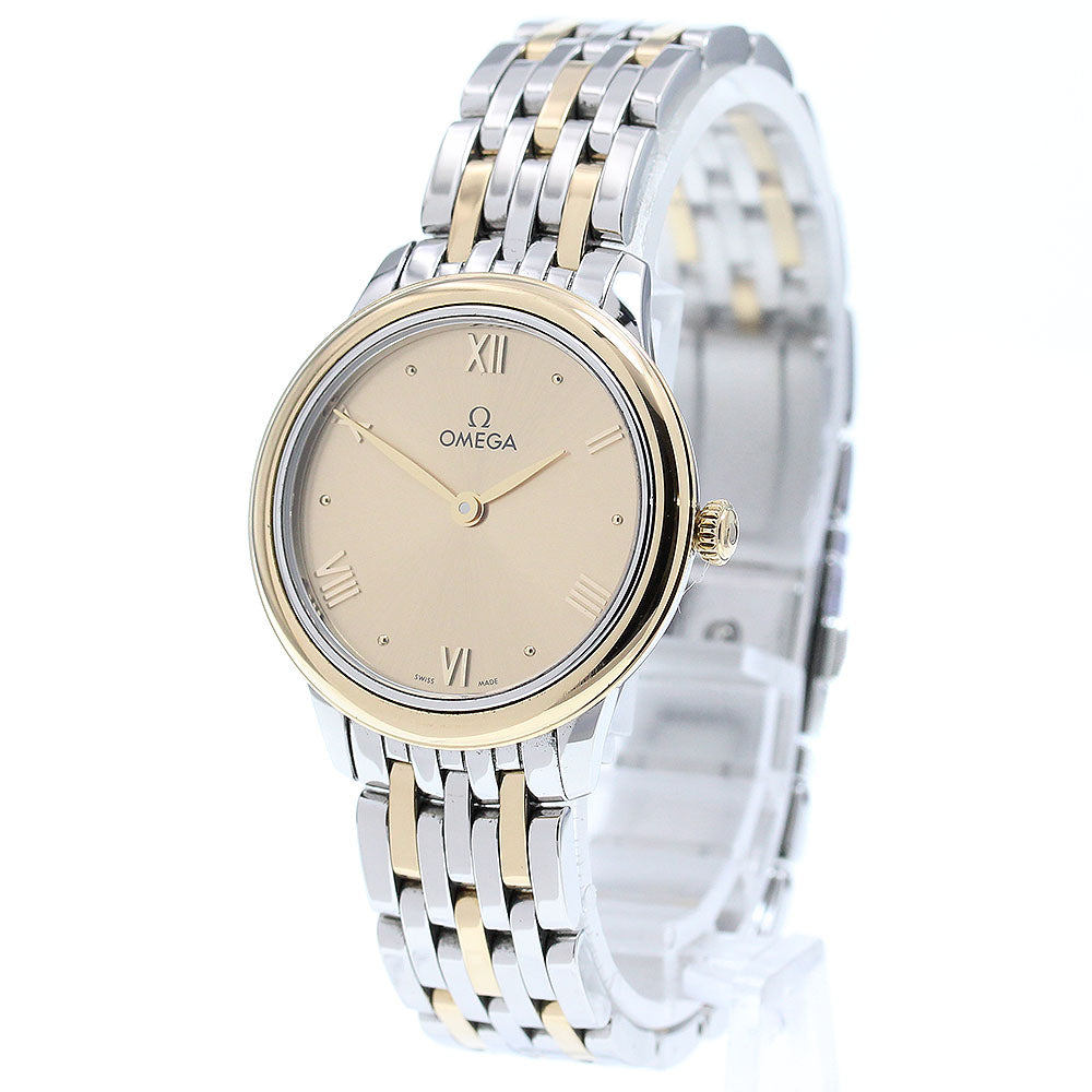 OMEGA De Ville Prestige 434.20.28.60.08.001 Gold Dial Quartz Ladies Watch_867813