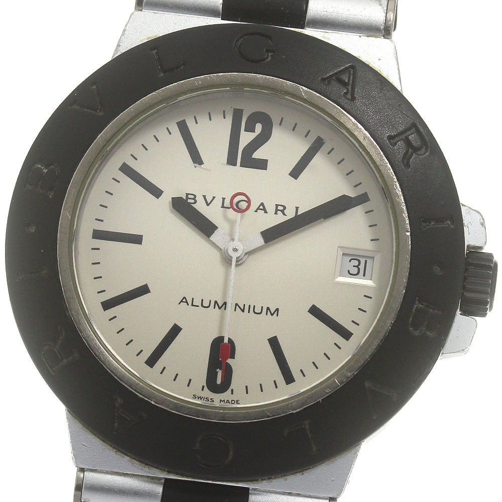 BVLGARI aluminum AL38TA Date Silver Dial Automatic Men's Watch_867818