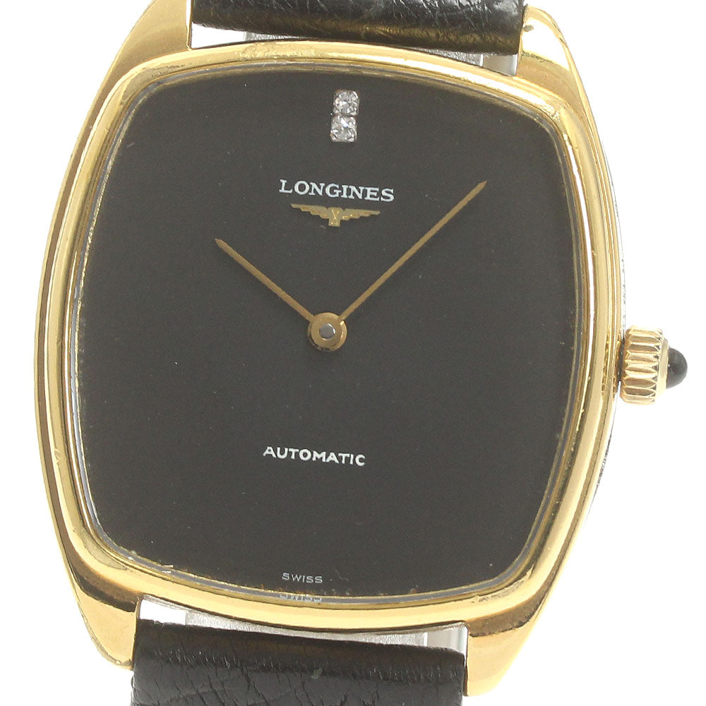 LONGINES 2P Diamond cal.L645.1 black Dial Automatic Men's Watch_867824