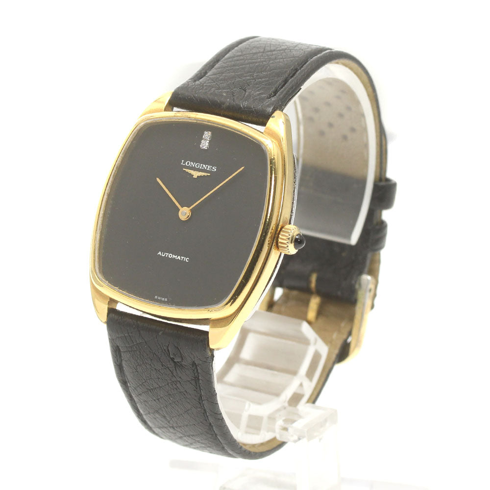 LONGINES 2P Diamond cal.L645.1 black Dial Automatic Men's Watch_867824