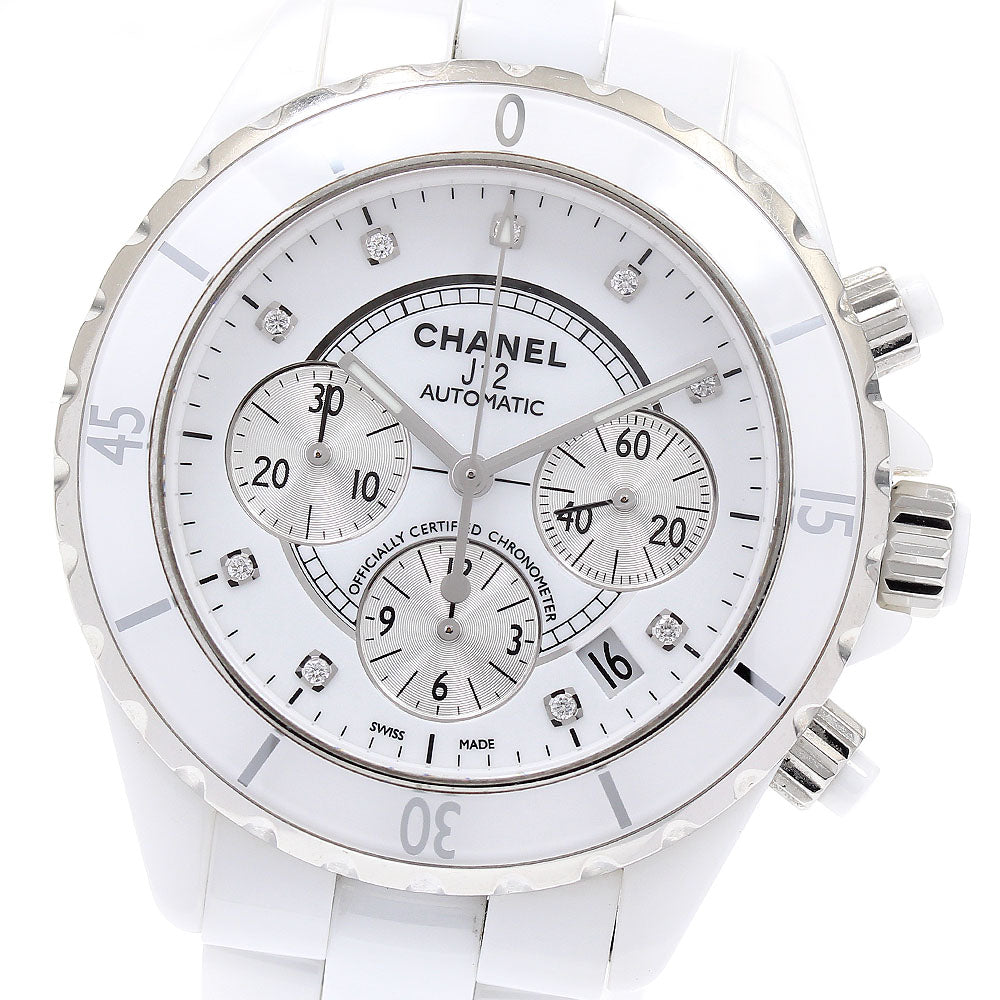 CHANEL J12 white ceramic H2009 9P diamond Automatic Men's Watch_867840