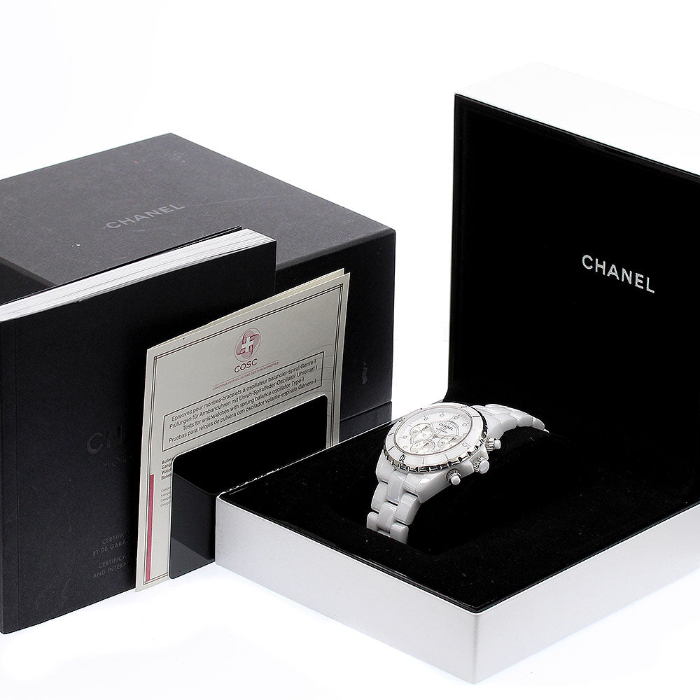 CHANEL J12 white ceramic H2009 9P diamond Automatic Men's Watch_867840