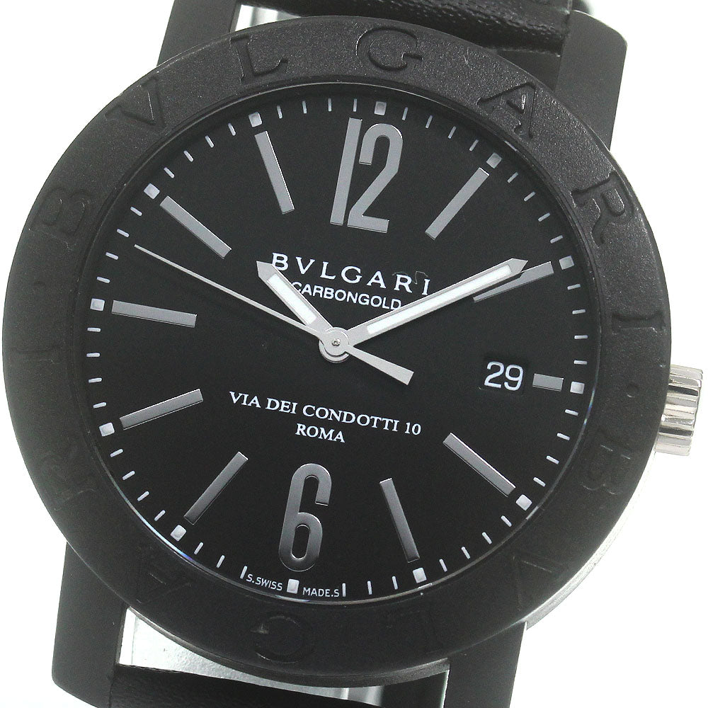 BVLGARI BVLGARI Carbon BB40CL Date Black Dial Automatic Men's Watch_867871