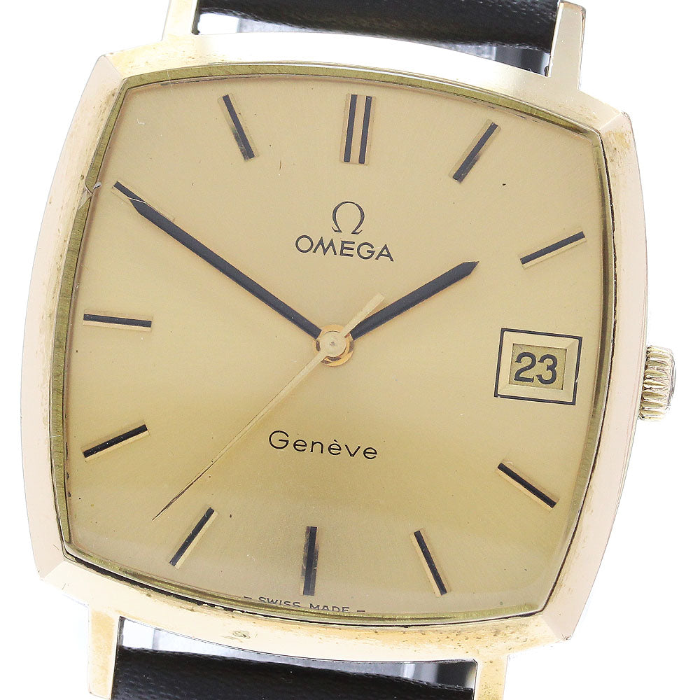 OMEGA Geneve 132.0052 Square Cal.1030 gold Dial Hand Winding Men's Watch_867926