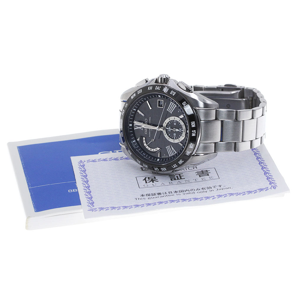 SEIKO Brights SAGA089/8B54-0AE0 black Dial Solar Powered Radio Men's_867930