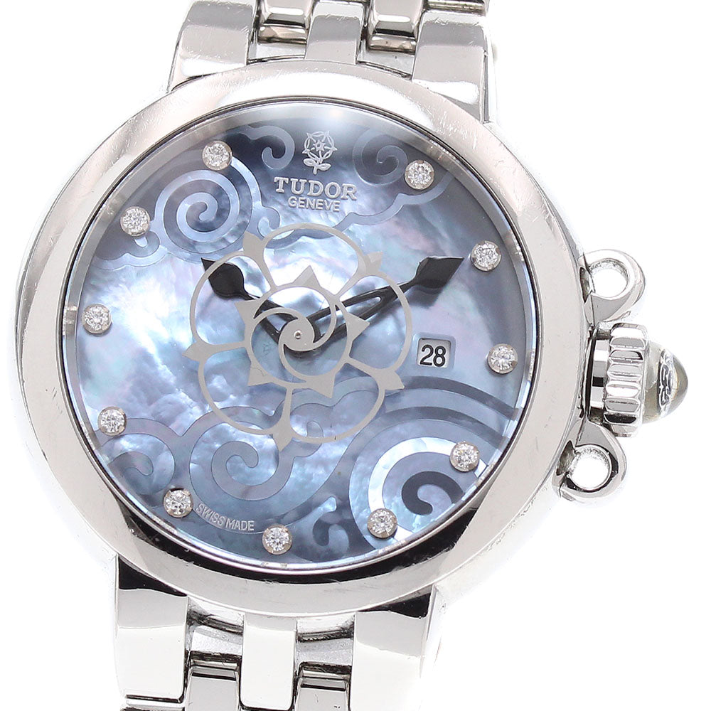 TUDOR Claire de Rose 35400 11P diamond Blue shell Dial Automatic Ladies_867948