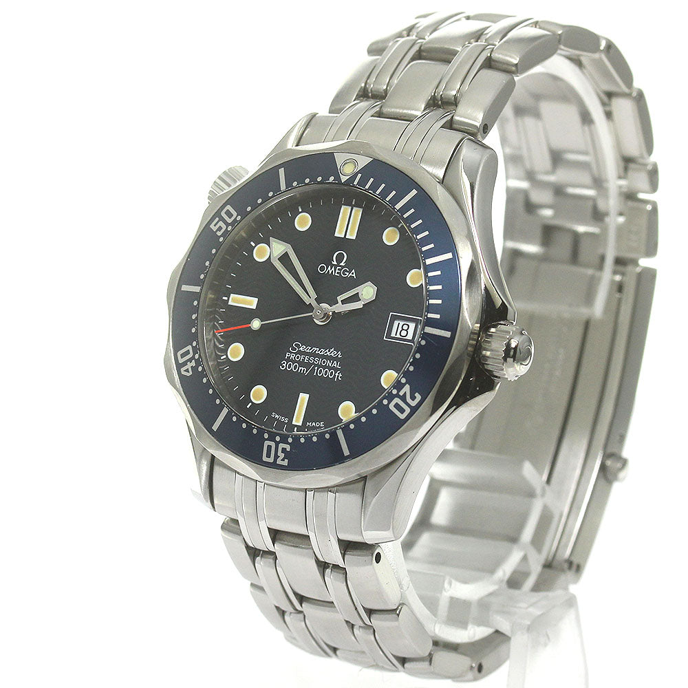 OMEGA Seamaster300 Professional 2561.80 Date Navy Dial Quartz Boy's Watch_867956