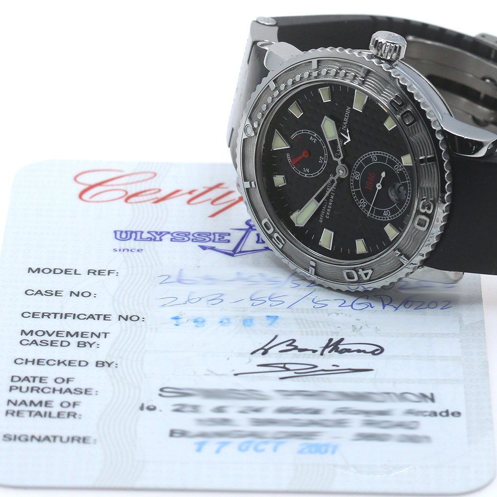 Ulysse Nardin Marine diver 263-55 Date black Dial Automatic Men's Watch_867977