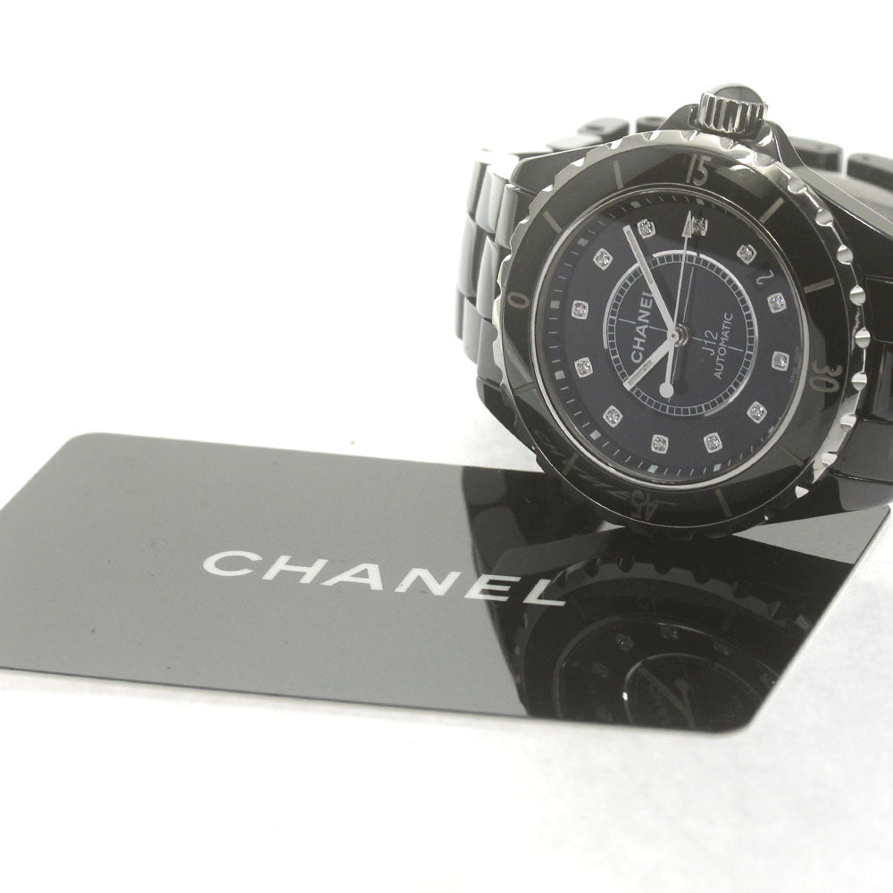 CHANEL J12 38mm H1626 Black ceramic 12P diamond Automatic Men's Watch_868012