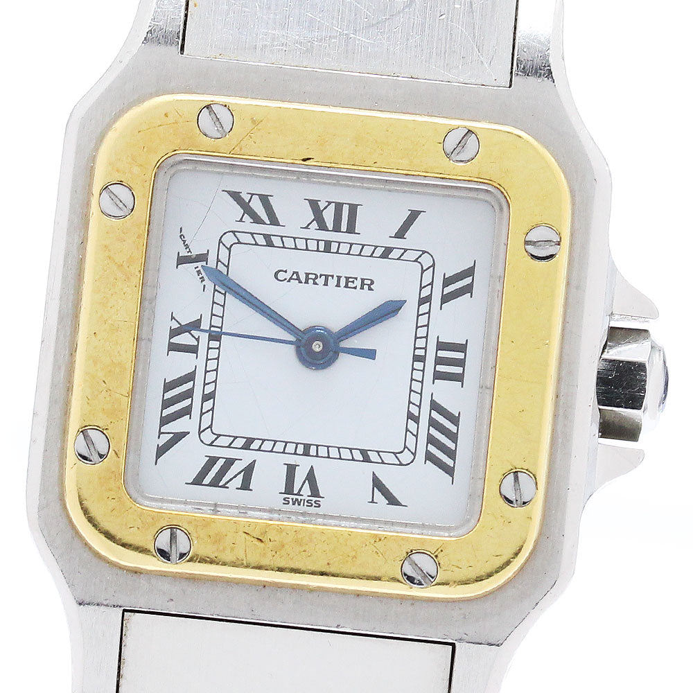 CARTIER Santos GalbeeSM Godron Bracelet white Dial Automatic Ladies Watch_868016