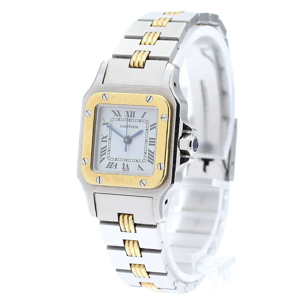CARTIER Santos GalbeeSM Godron Bracelet white Dial Automatic Ladies Watch_868016