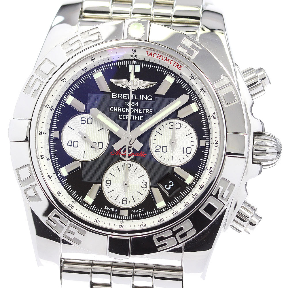 BREITLING Chronomat44 AB0110 Date black Dial Automatic Men's Watch_868049
