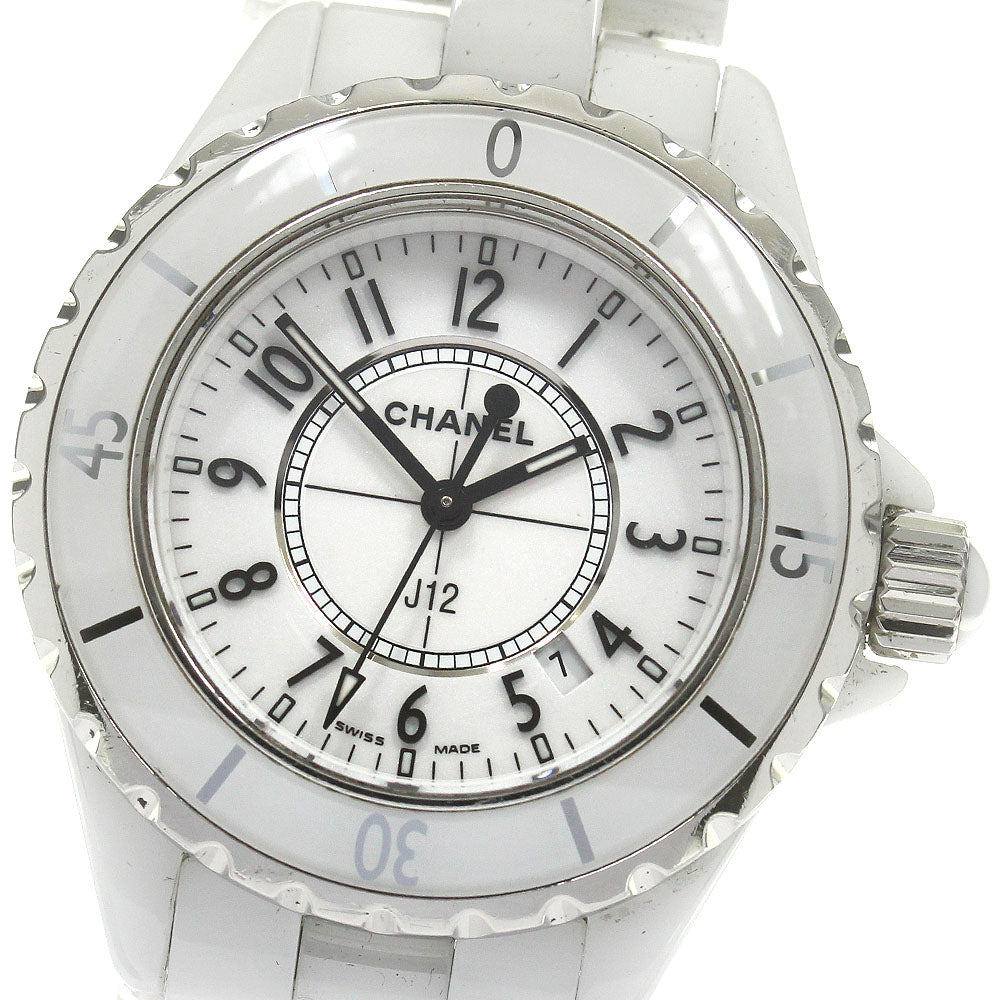 CHANEL J12 33mm H0968 White ceramic date white Dial Quartz Ladies Watch_868063