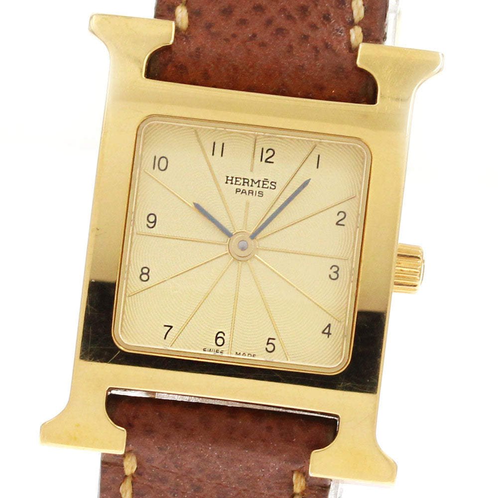 HERMES H watch HH1.210 gold Dial Quartz Ladies Watch_868071