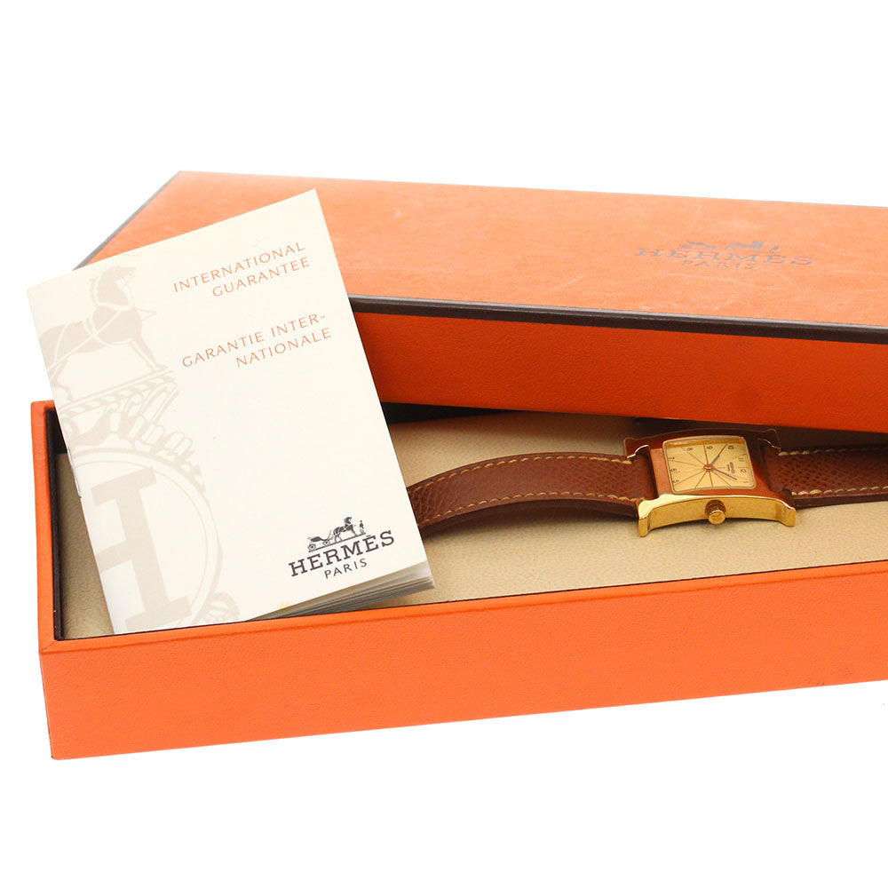 HERMES H watch HH1.210 gold Dial Quartz Ladies Watch_868071