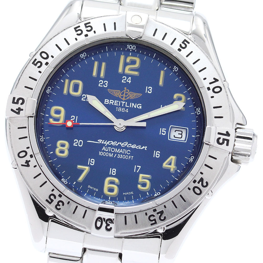 BREITLING Super Ocean A17040 Date blue Dial Automatic Men's Watch_868078